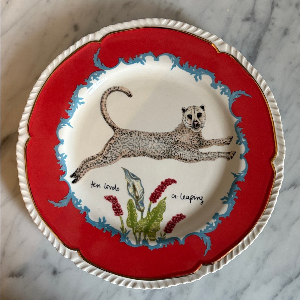 12 days of Christmas! Ten lords a-leaping plate